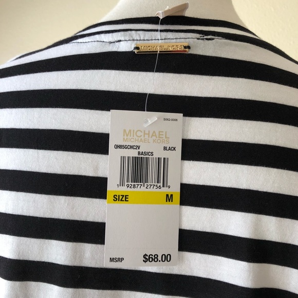 MICHAEl Michael Kors Navy Stripe Front-Tie Top - Picture 4 of 8